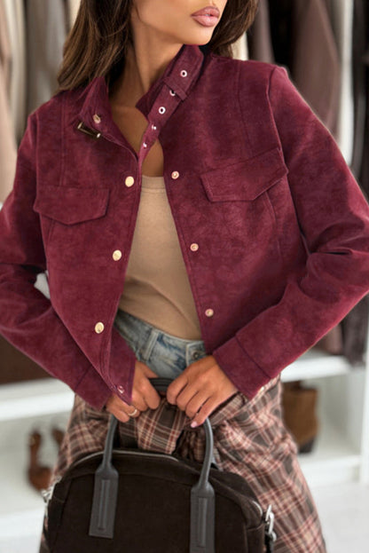Schicke Langarm-Casual-Jacke mit Knöpfen