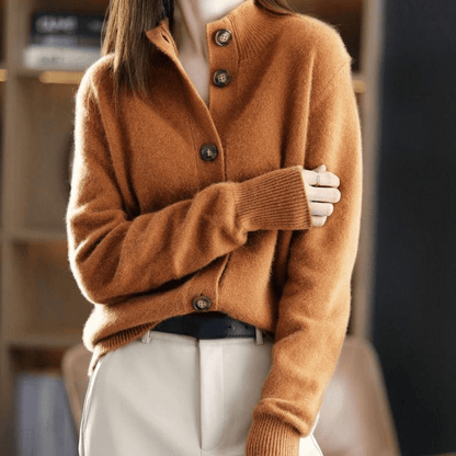 Gemütlicher Kaschmir-Strickcardigan-Pullover