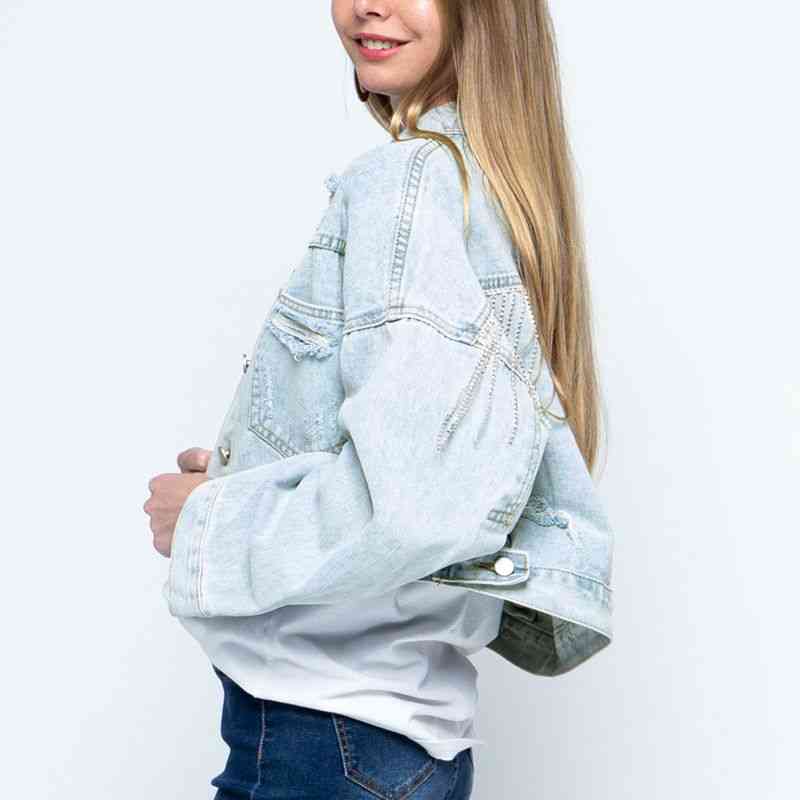 Melanie™ - Zeitgenössische Denim-Jacke mit Kragen [Letzter Tag Rabatt]