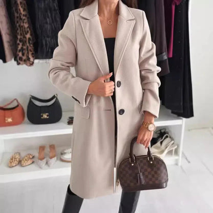 Schicker langer Wintermantel für Damen