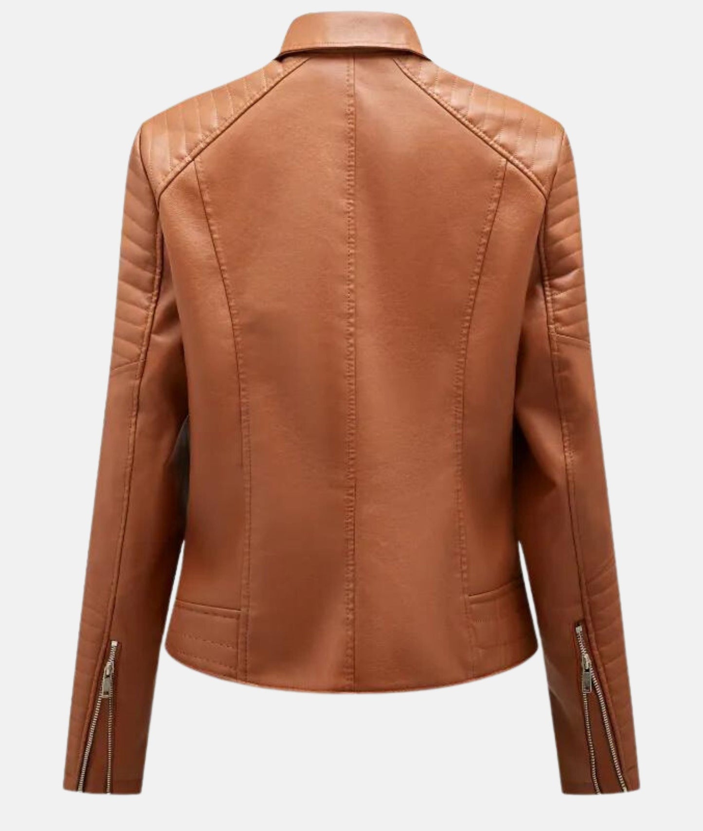 Schicke Damen Kunstleder-Bikerjacke