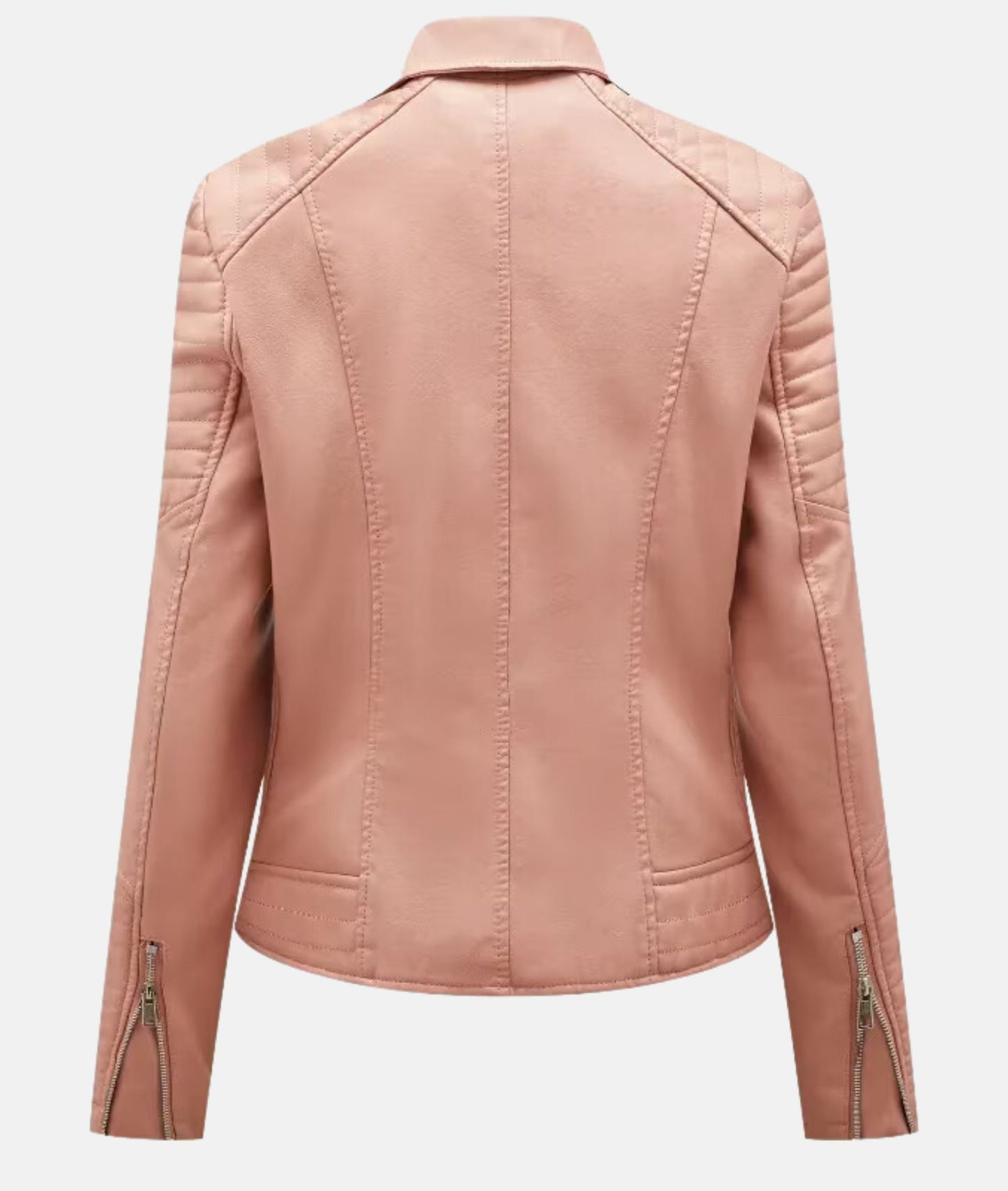 Schicke Damen Kunstleder-Bikerjacke