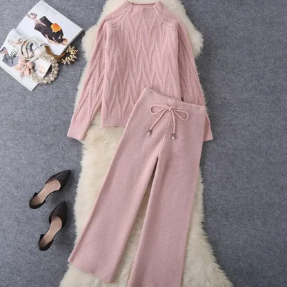 Katy™ - Rosa Zweiteiliges Set mit langen Ärmeln