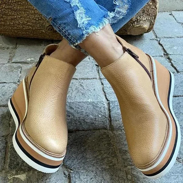 Schicke Leder-Stiefeletten für den Alltagstil