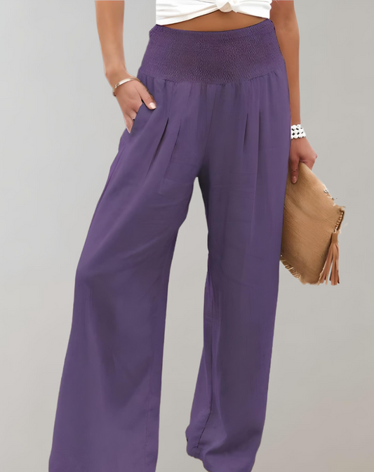 Hoch taillierte weite ausgestellte Hose