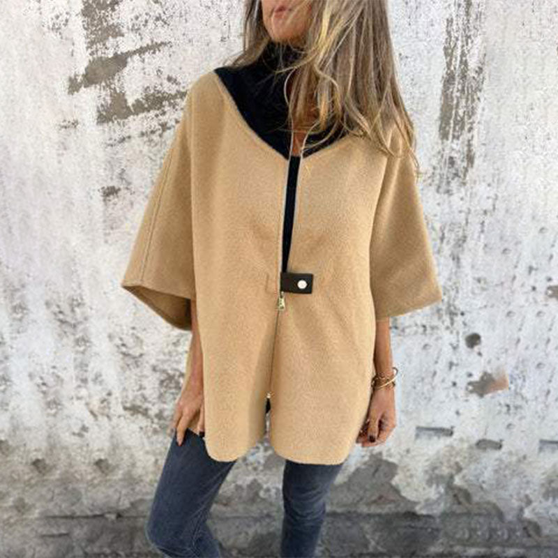 Schicke bicolore lange Jacke für elegante Lagenlook