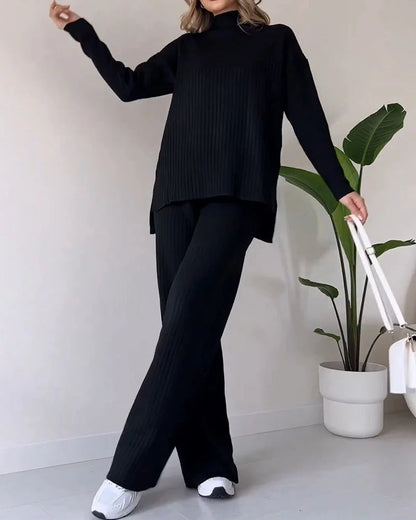 Schickes zweiteiliges Set mit Schlitz für mühelosen Casual-Stil