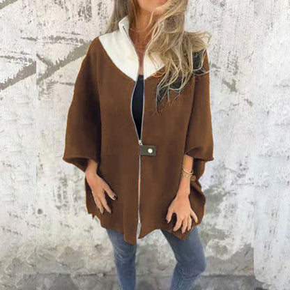 Schicke bicolore lange Jacke für elegante Lagenlook