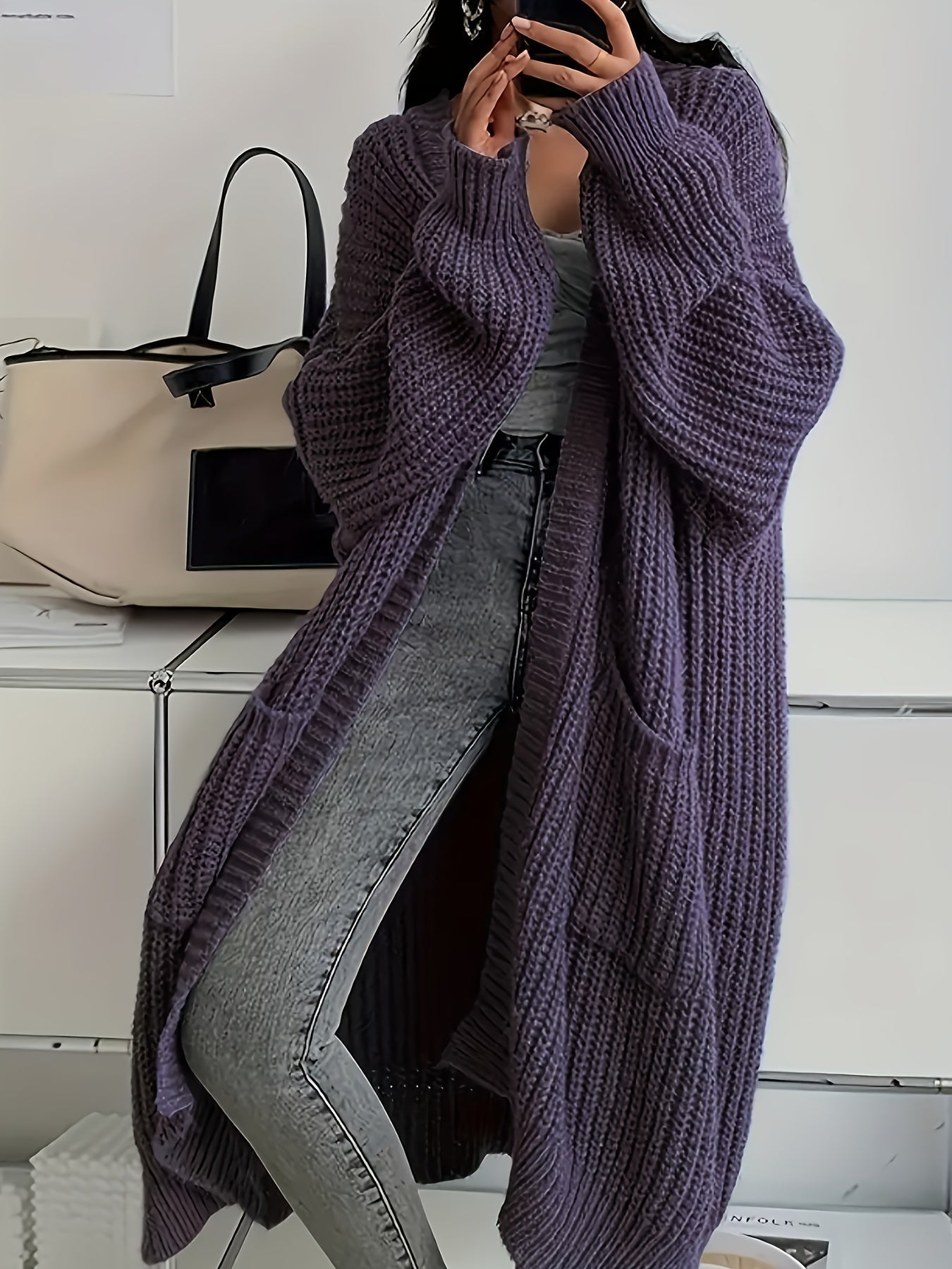 Gemütlicher Strickcardigan mit Gürtel für Damen