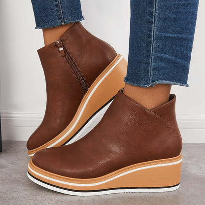 Schicke Leder-Stiefeletten für den Alltagstil