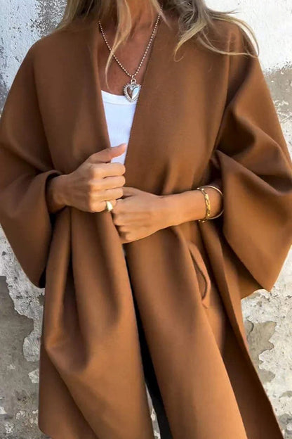 Gemütlicher loser V-Ausschnitt Schal Cape Jacke
