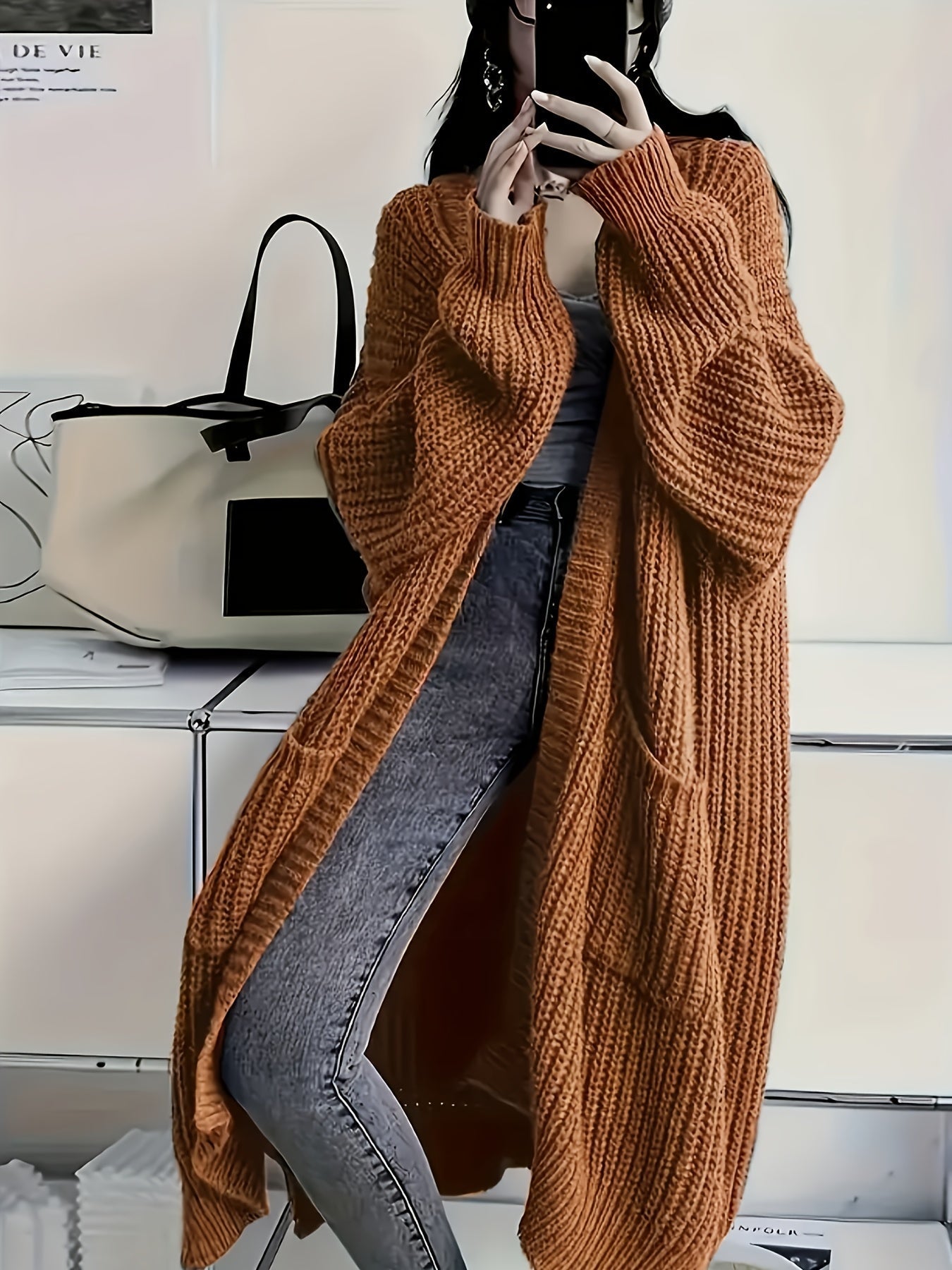Gemütlicher Strickcardigan mit Gürtel für Damen