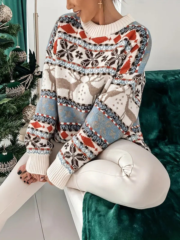 Xmas™ | Pullover mit Rundhalsausschnitt