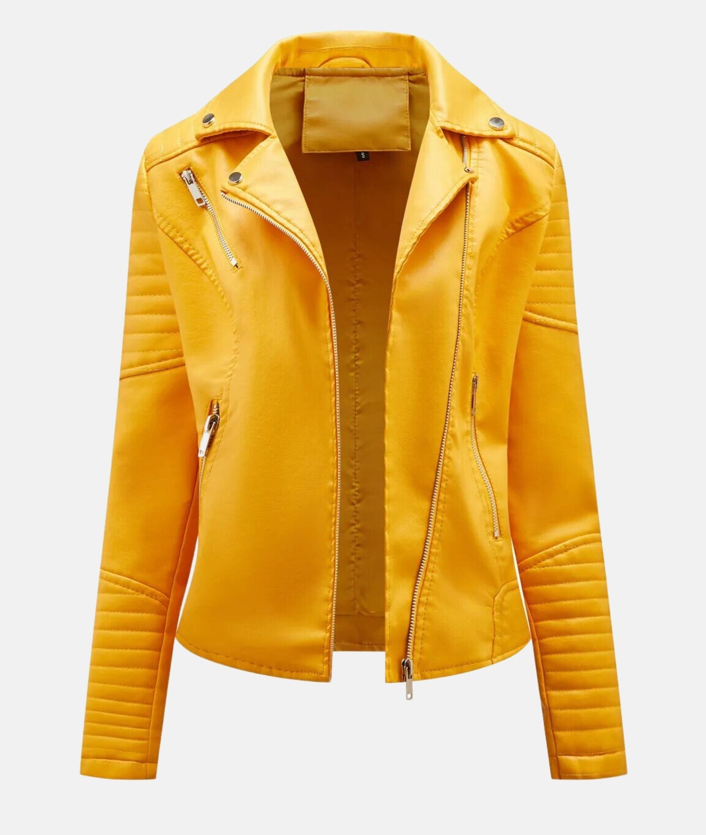 Schicke Damen Kunstleder-Bikerjacke