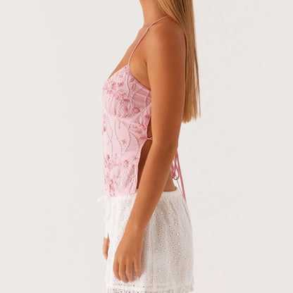 Frieda | Camisole-Top mit Perlen und Pailletten