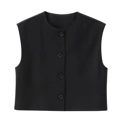 Eudora | Minimalistisch Button-Front Vest