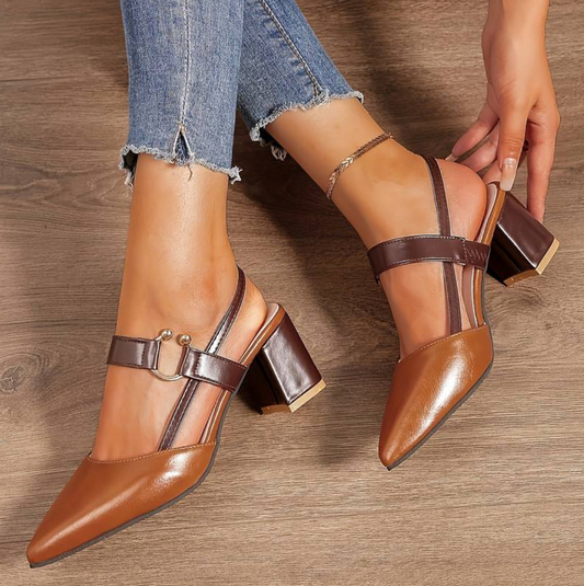 Damen Sandale mit Absatz in verschiedenen Farben – atmungsaktiv und bequem, ideal für den Sommer