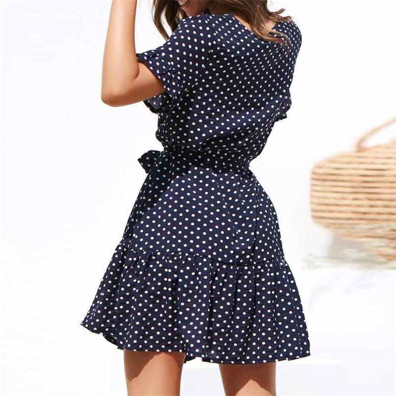 Charlotte™ - Kurzärmeliges Kleid mit Polka Dot