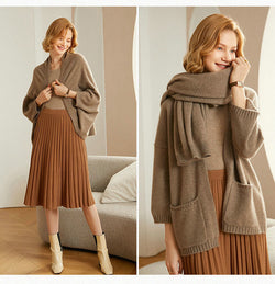 Annalyn™ | Faux Cashmere Warmer Doppelschal Schal Strickjacke