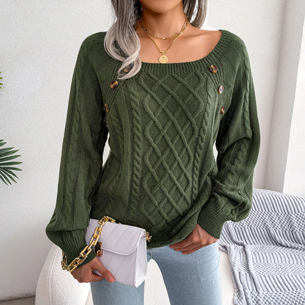 Isabell™ - Pullover mit quadratischem Halsausschnitt zum Stricken