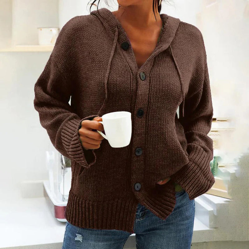 MIA™ - Strickjacke mit Kapuze und Kordelzug