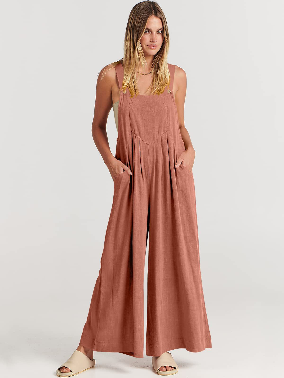 Rosabella™️ - Ärmelloser Jumpsuit mit Weitem Bein