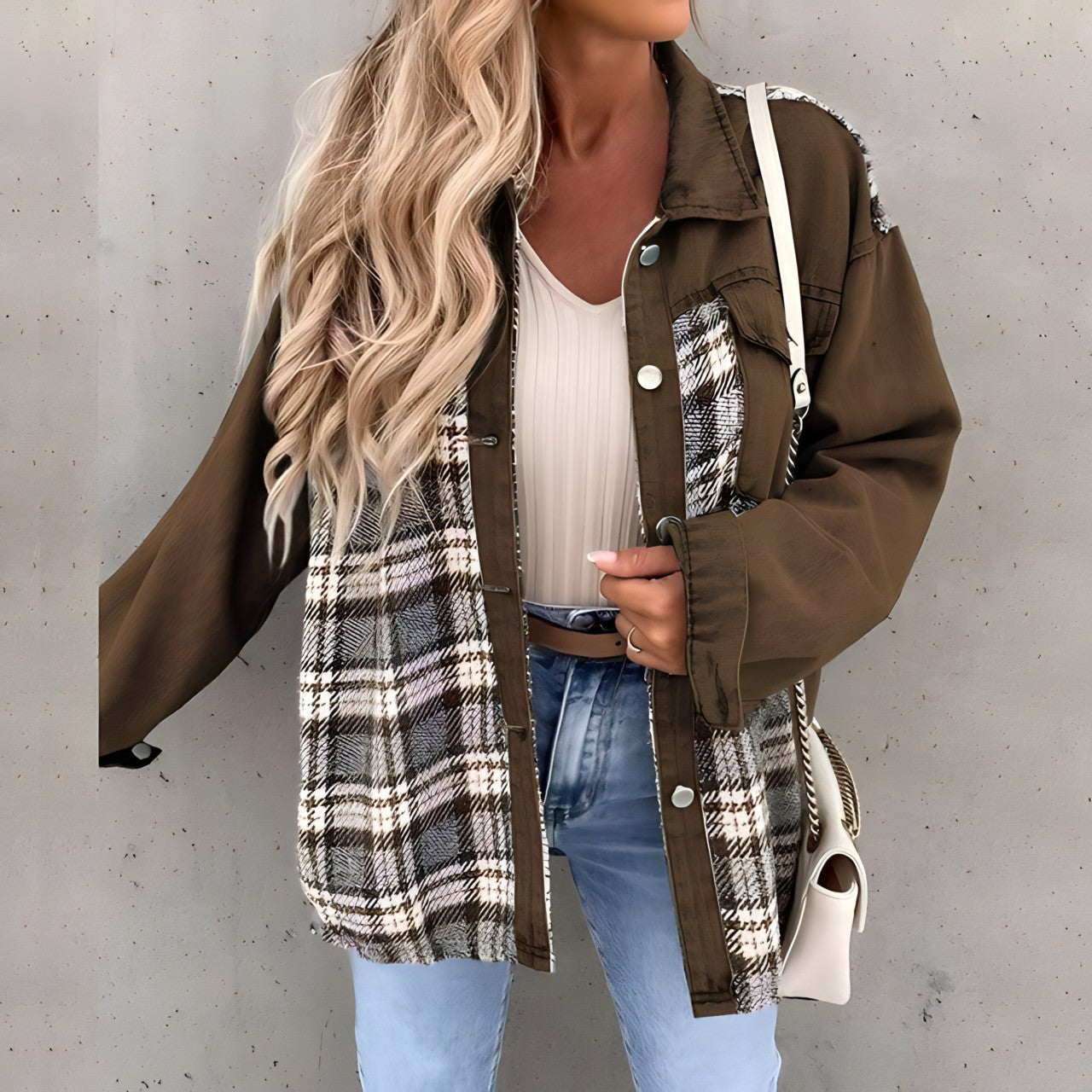 Bernadette™ - Karierte Jacke für Damen [Letzter Tag Rabtt]