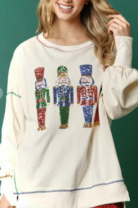 Viviana™ - Weihnachts-Sweatshirt mit Pailletten [Letzter Tag Rabatt]