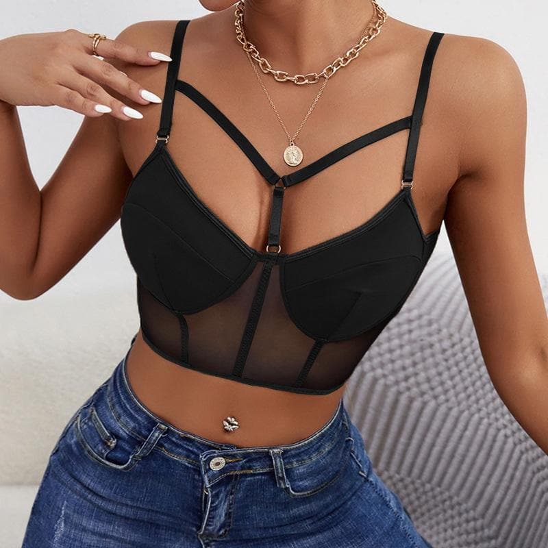 Els™ - Mesh rückenfreies Cami-Top